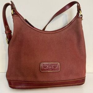 Dooney & Bourke Red Canvas and Leather Bag